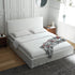 Evan Minimalist Cotton Linen Blend Bed Frame